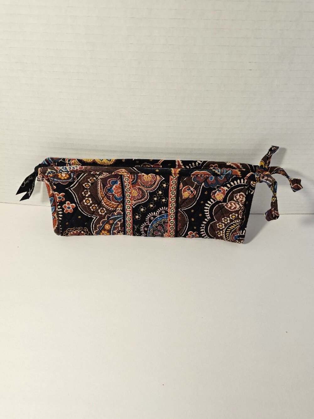 Vera Bradley Small Bow Cosmetic Kensington Bag Makeup Travel Pencil Purse Tote
